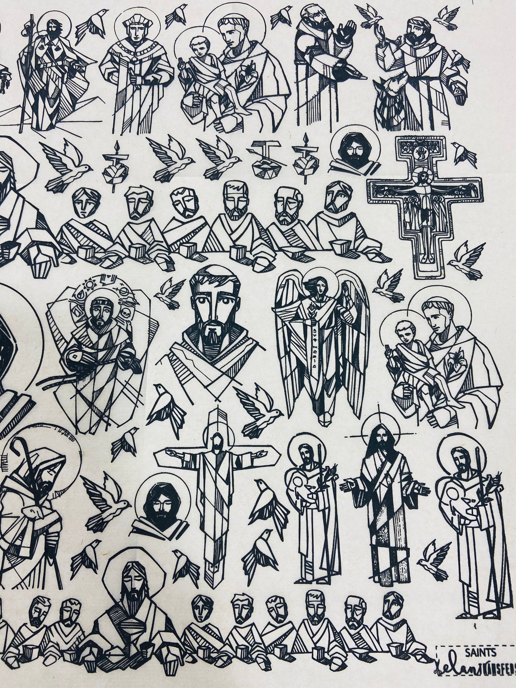 Saints - Underglaze Transfer Sheet