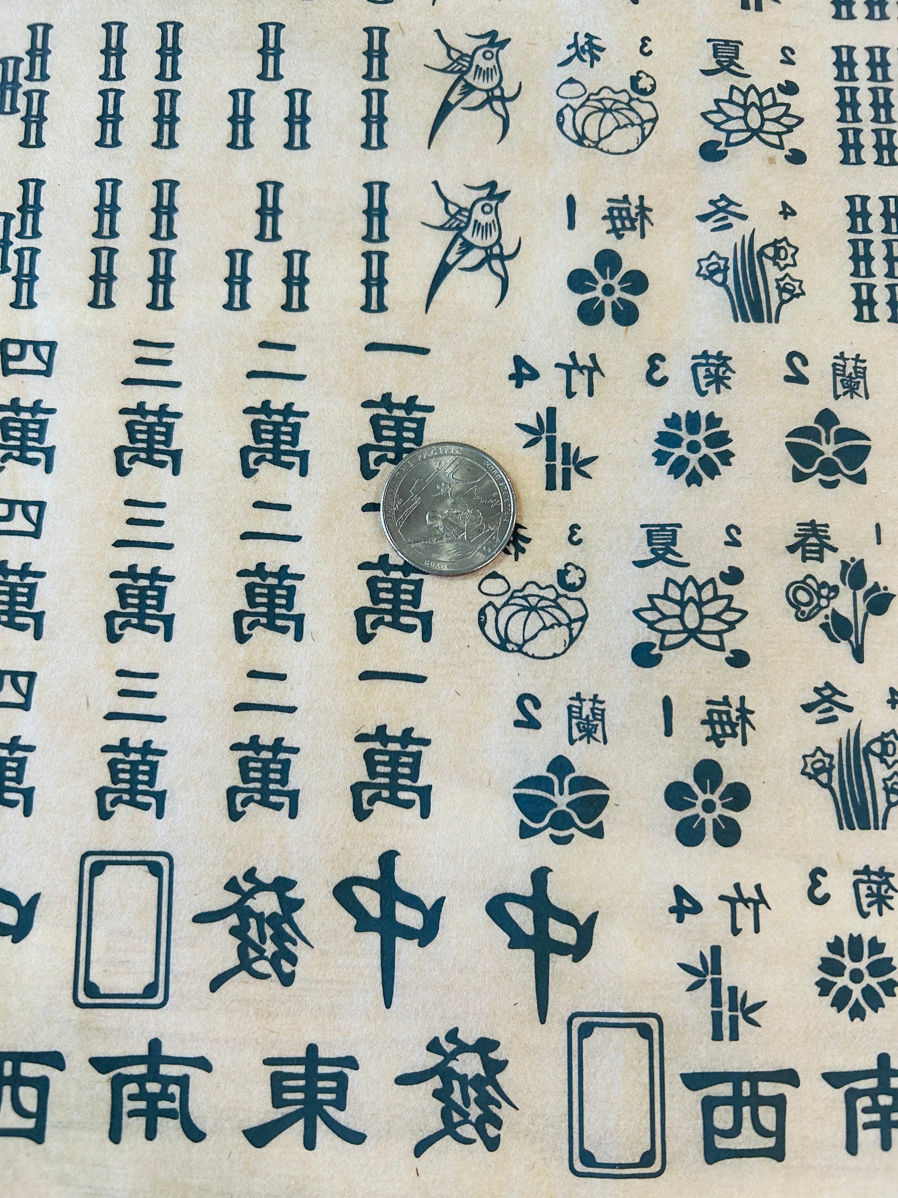 Mahjong - Underglaze Transfer Sheet - Black