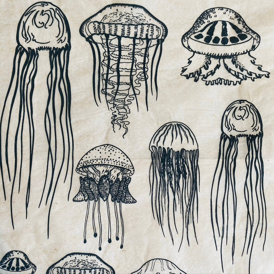 Jellyfish - Underglaze Transfer Sheet