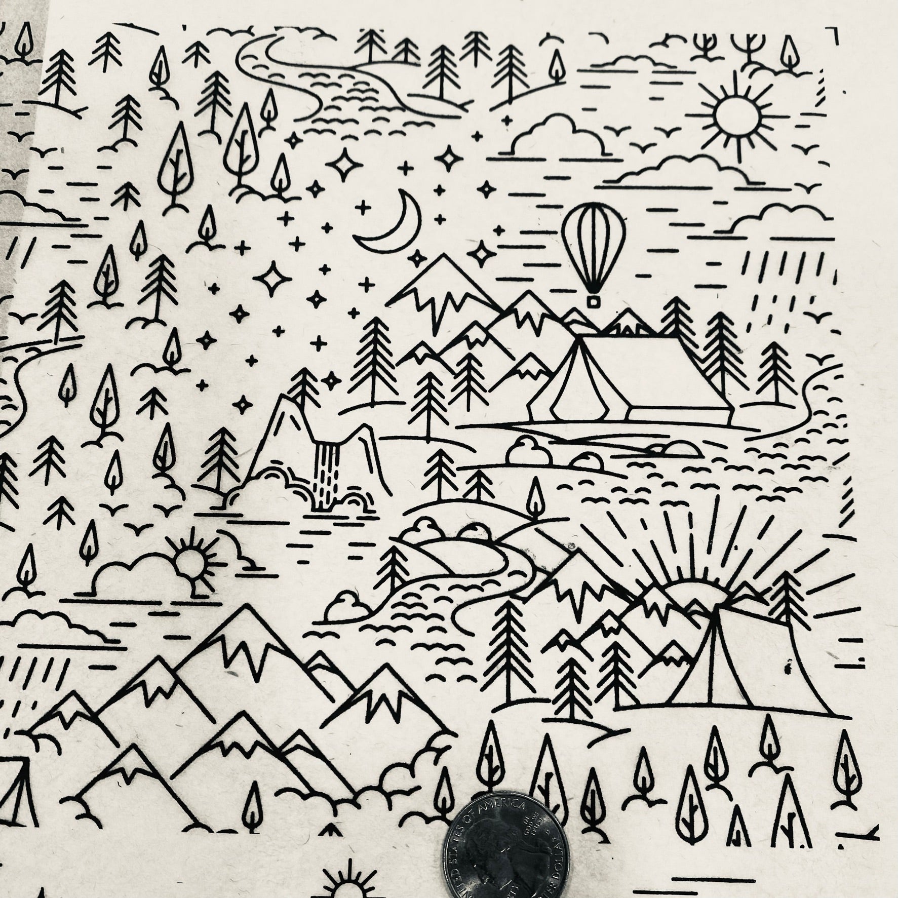 Camping - Underglaze Transfer Sheet