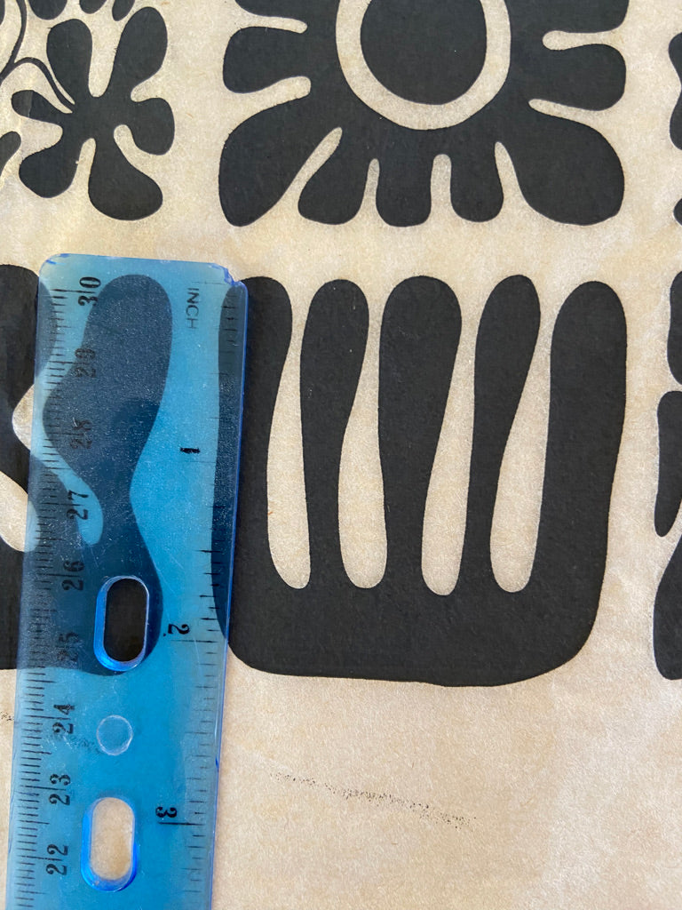 Wood Block Flowers - Underglaze Transfer Sheet
