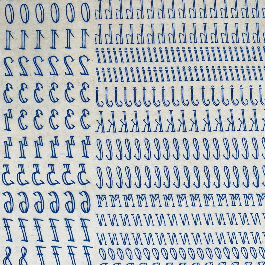 Hipster Font - Underglaze Transfer Sheet