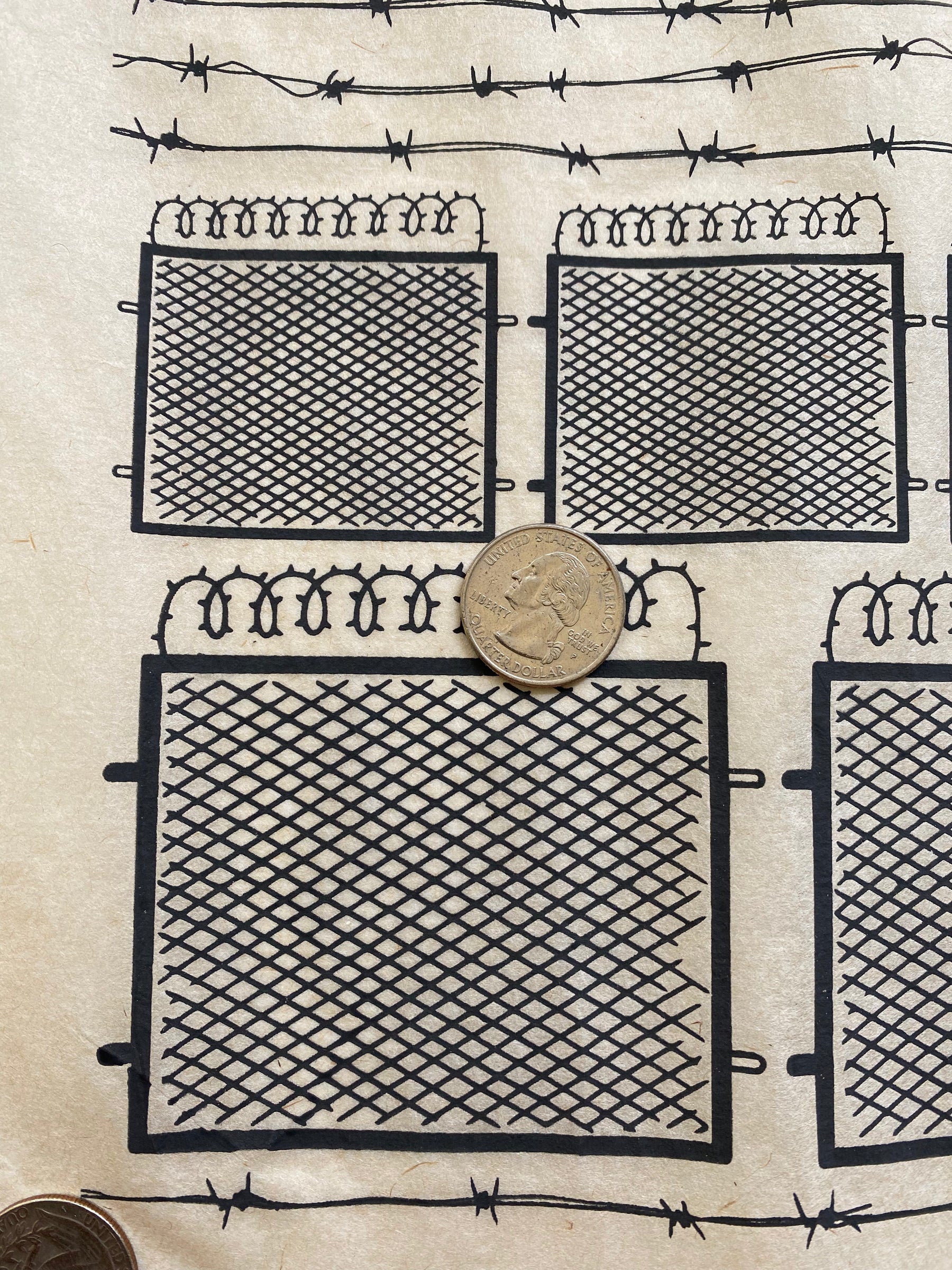 Barbed Wire - Underglaze Transfer Sheet