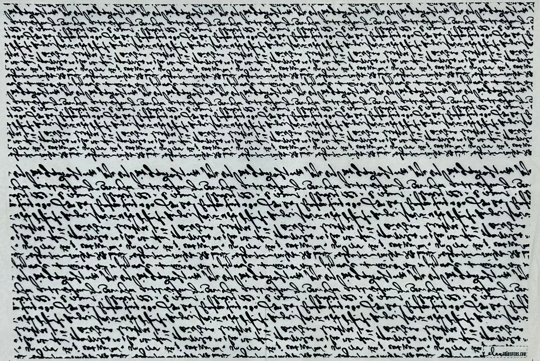 Cursive - Underglaze Transfer Sheet