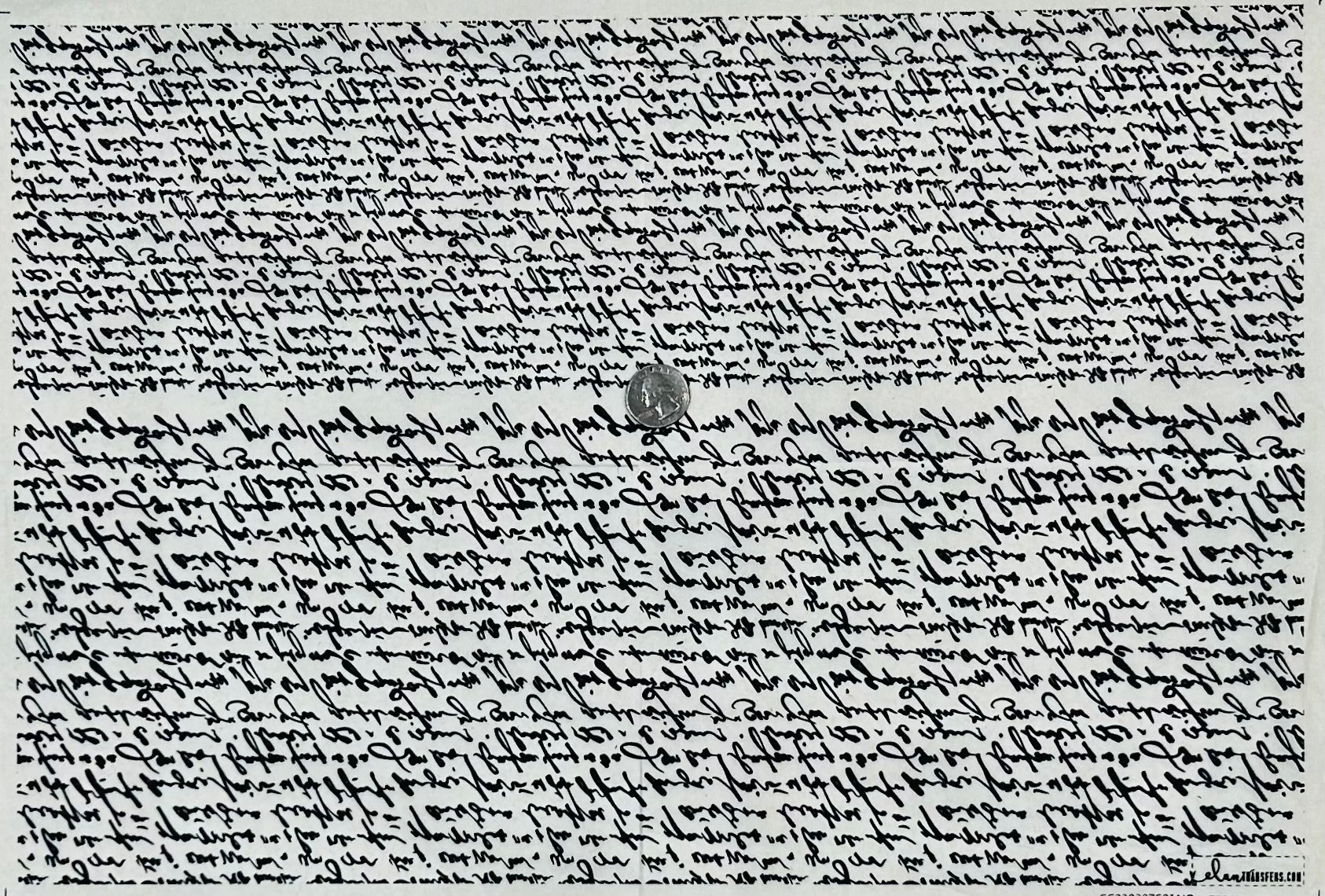 Cursive - Underglaze Transfer Sheet