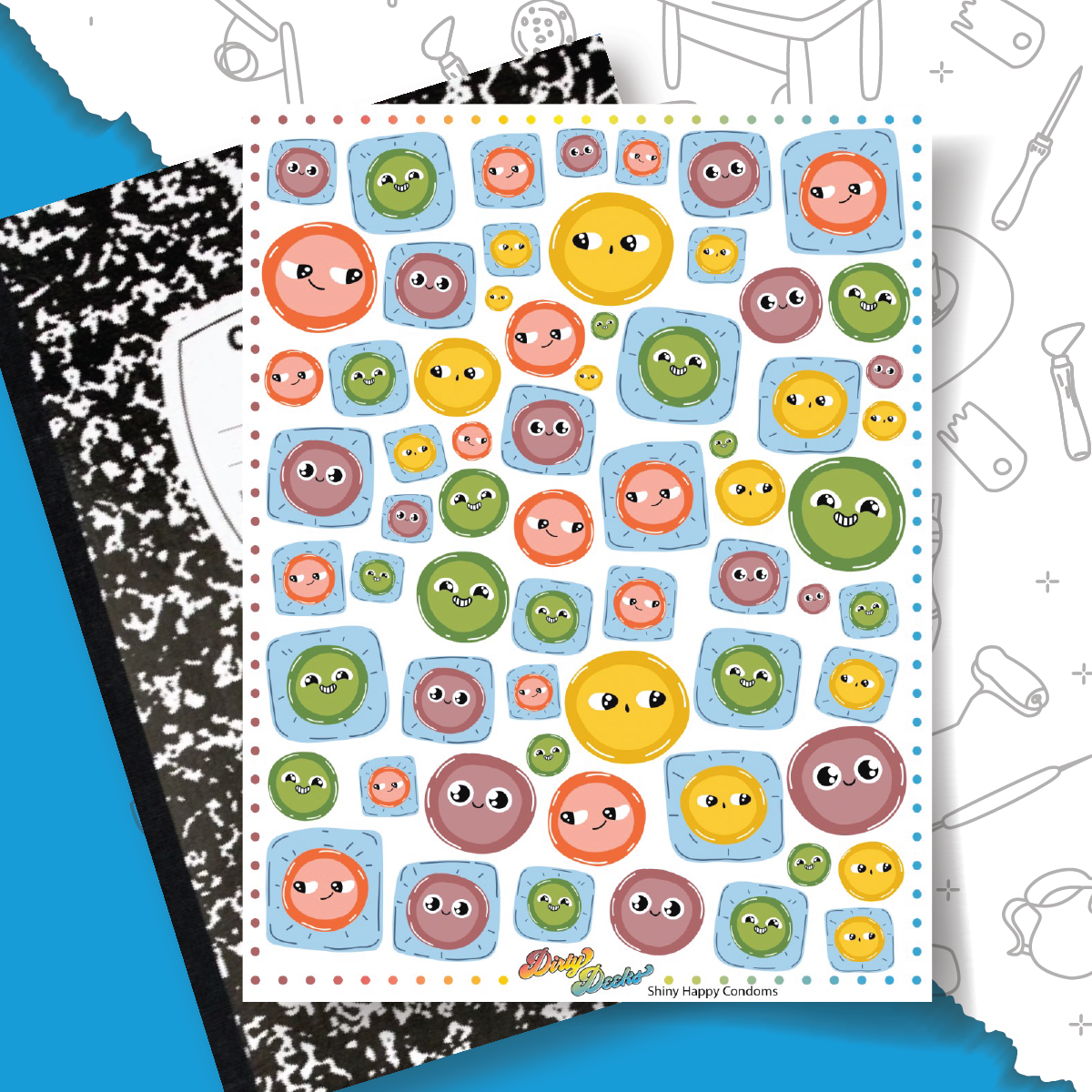 Shiny Happy Condoms - Overglaze Decal Sheet