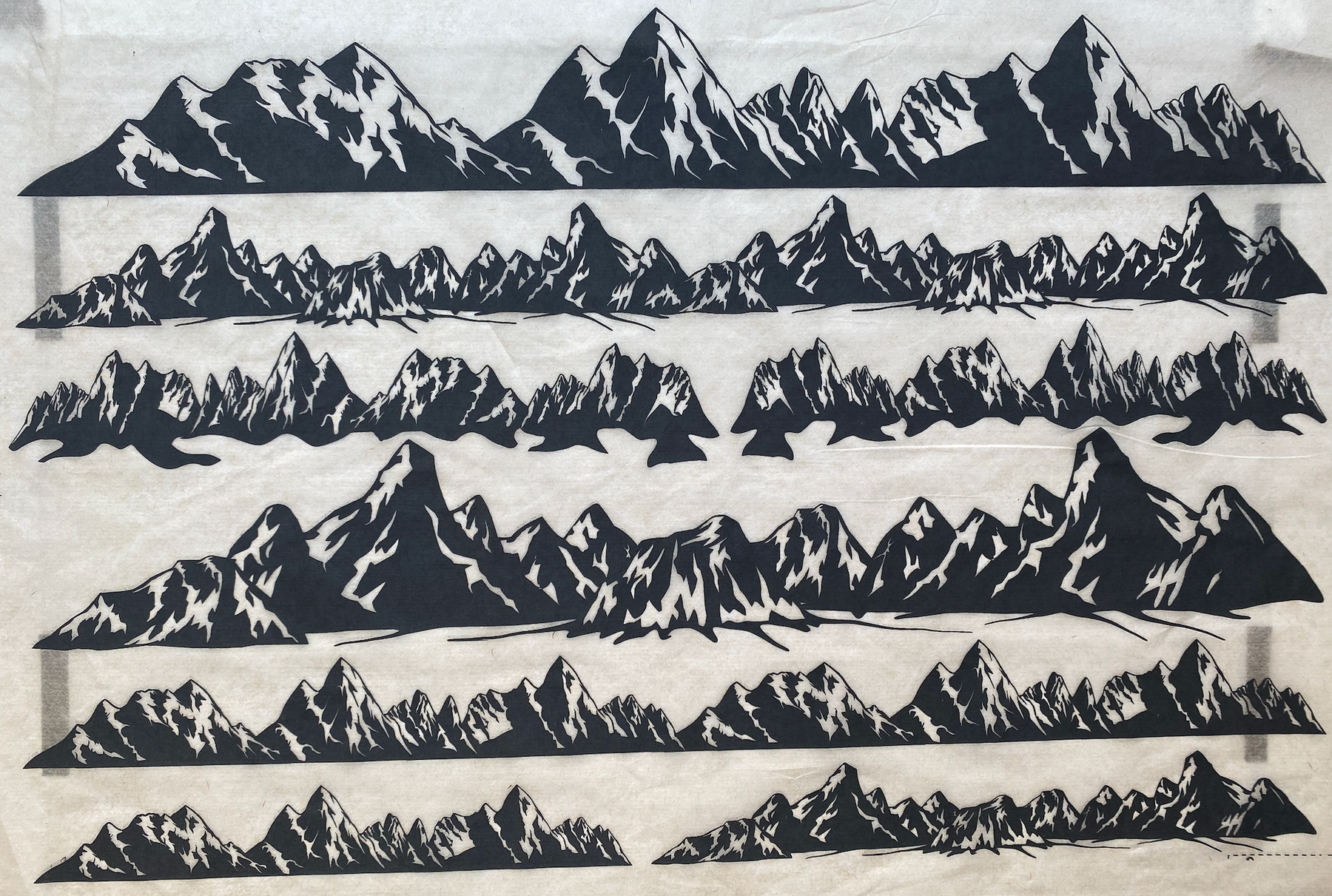 Mountains - Underglaze Transfer Sheet