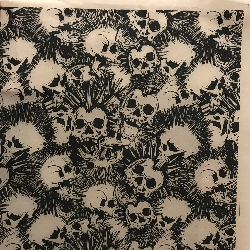 Mohawk Skull - Underglaze Transfer Sheet