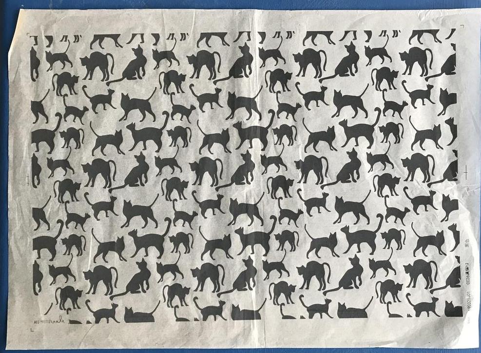 Cats - Underglaze Transfer Sheet