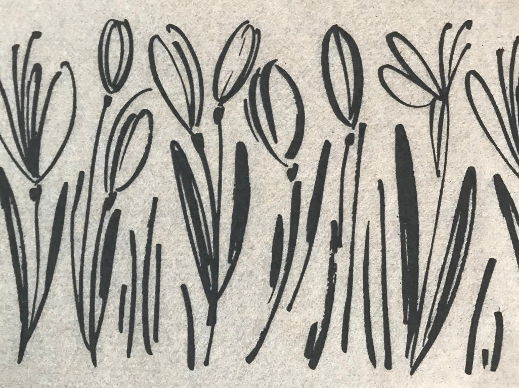Sketched Flowers - Underglaze Transfer Sheet