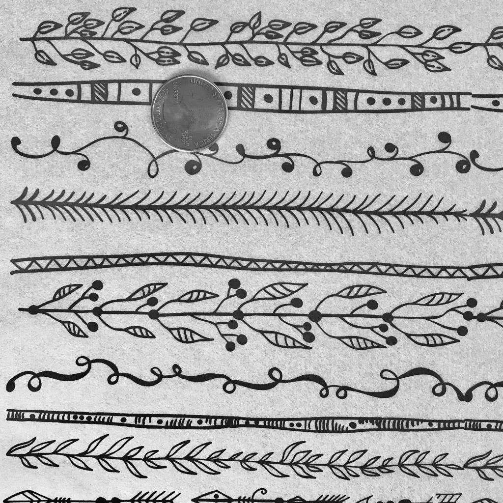 Borders - Underglaze Transfer Sheet