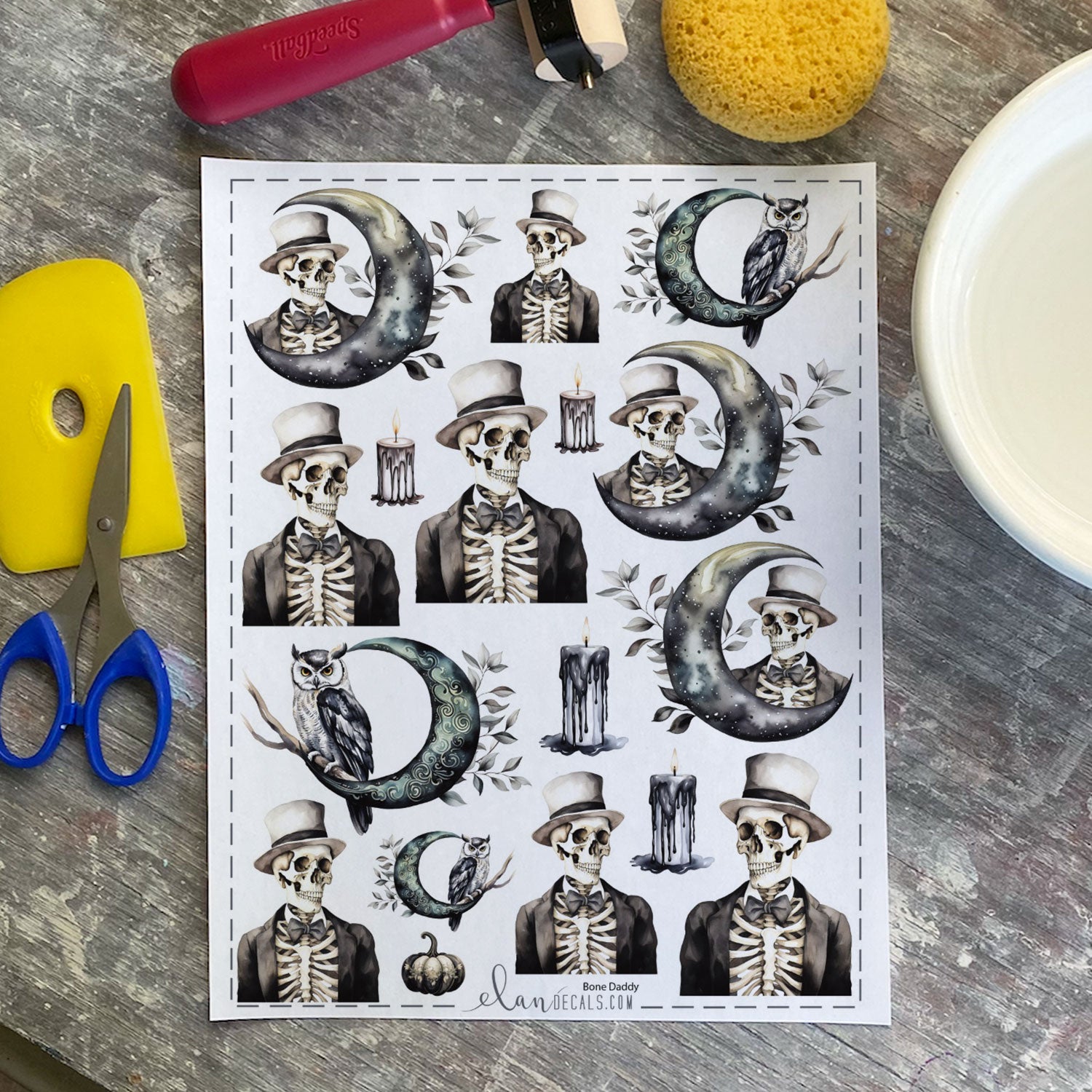 Bone Daddy - Overglaze Decal Sheet