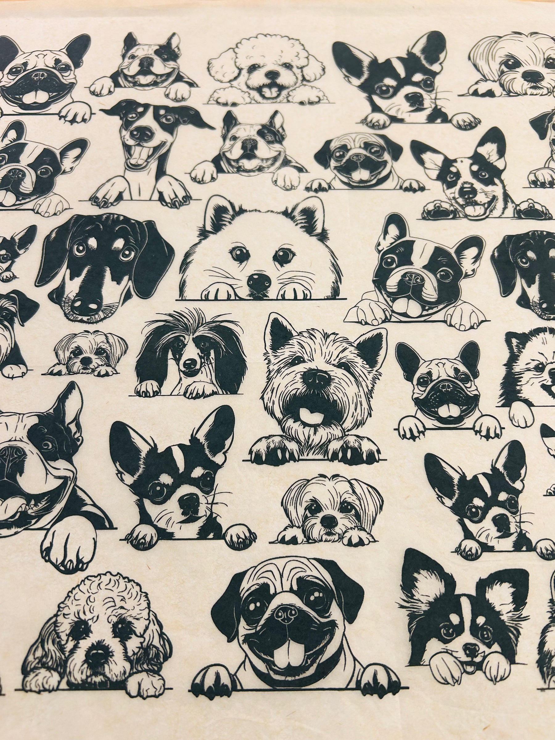Zany Dogs - Small - Underglaze Transfer Sheet