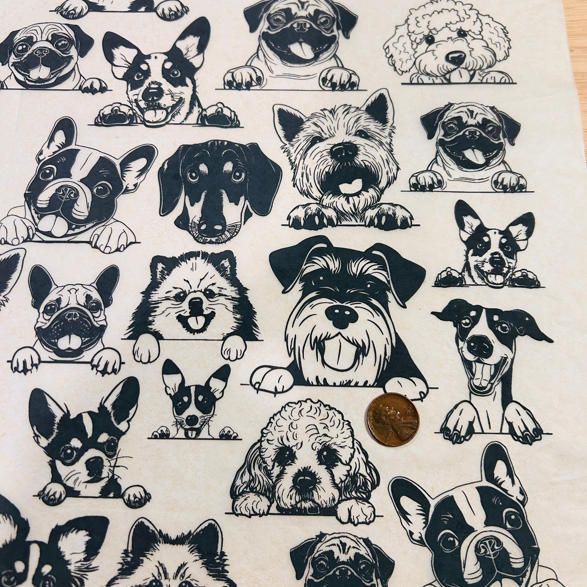 Zany Dogs - Small - Underglaze Transfer Sheet