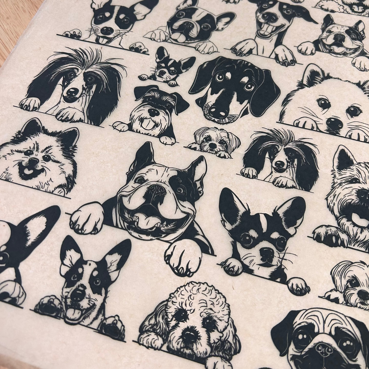 Zany Dogs - Small - Underglaze Transfer Sheet