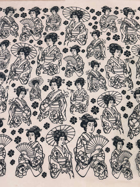 Geisha - Underglaze Transfer Sheet