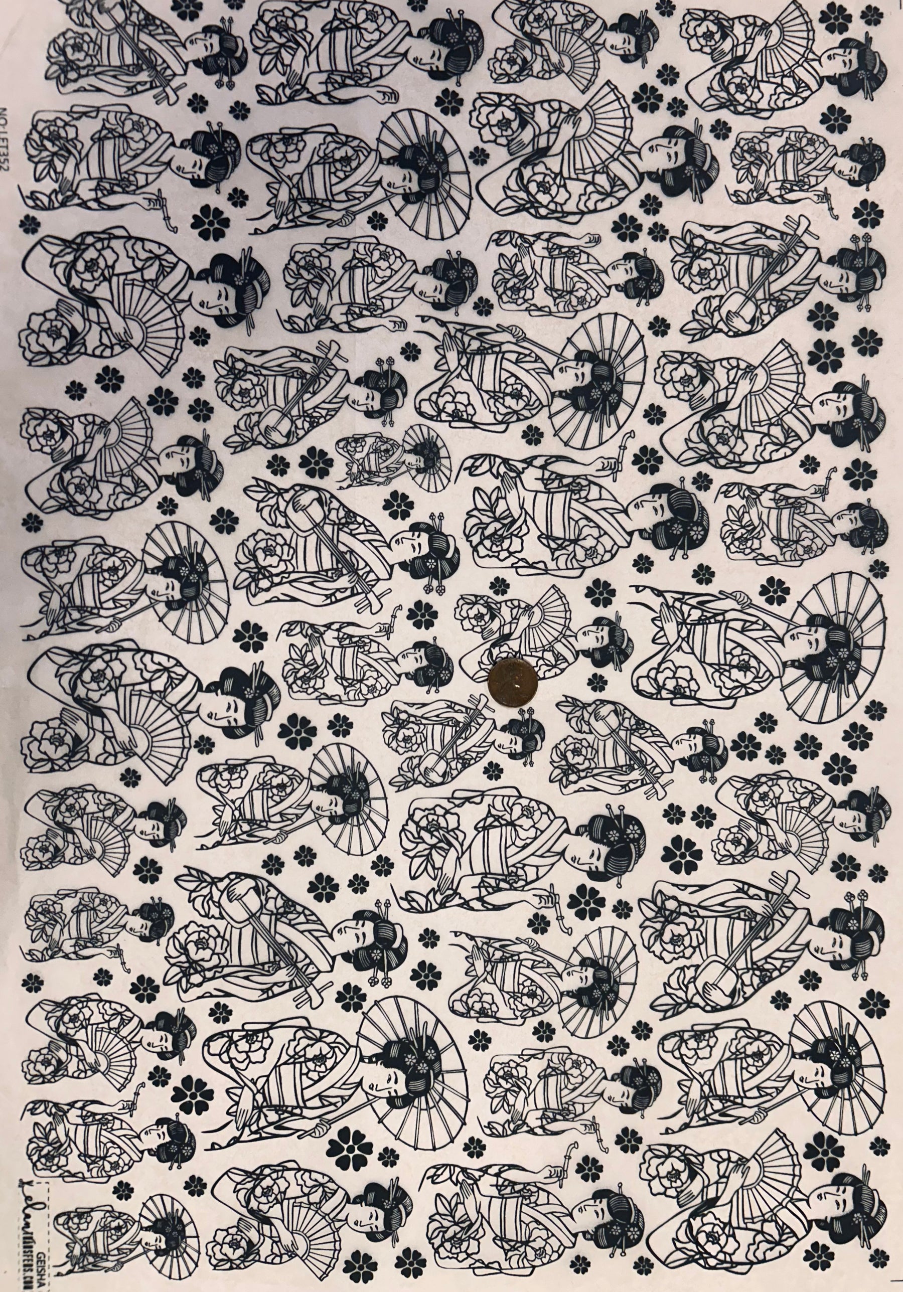 Geisha - Underglaze Transfer Sheet