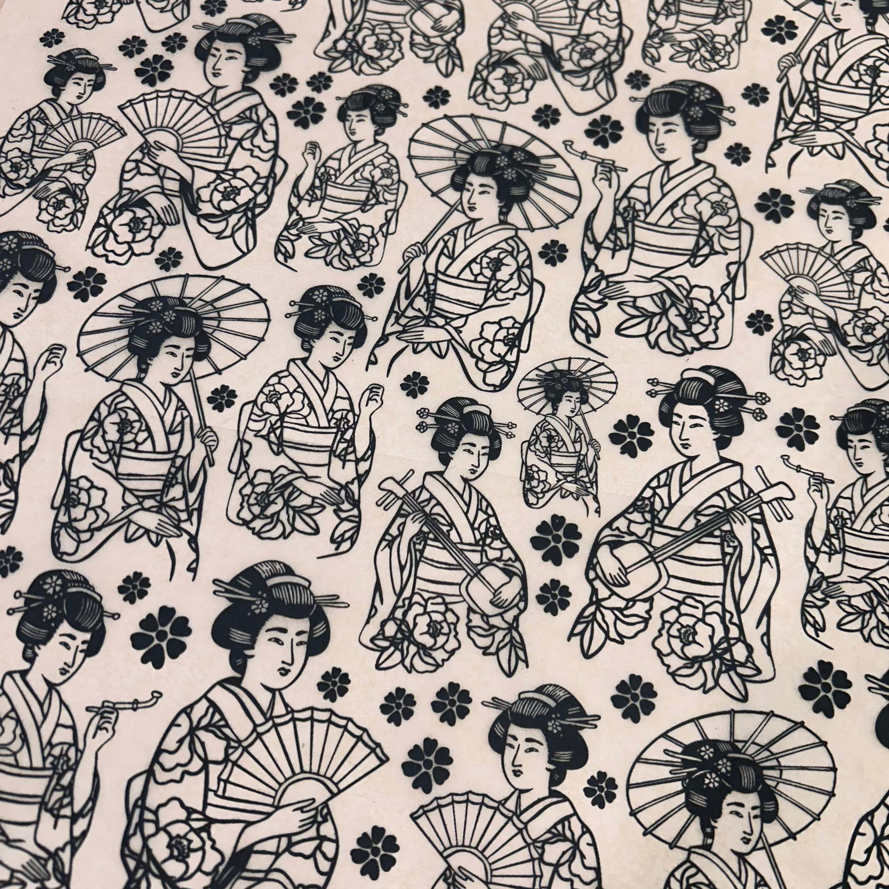 Geisha - Underglaze Transfer Sheet