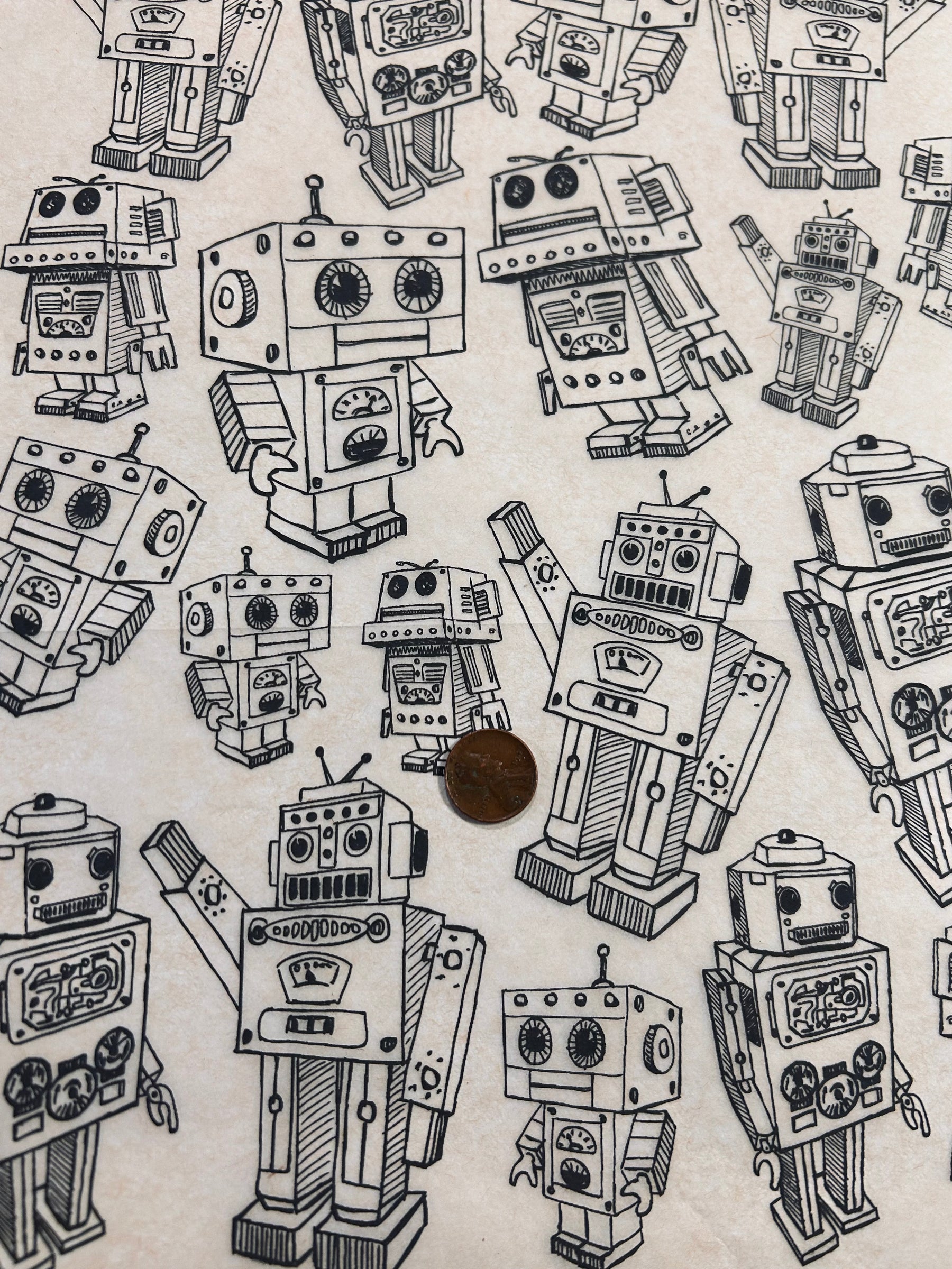 Robots - Underglaze Transfer Sheet
