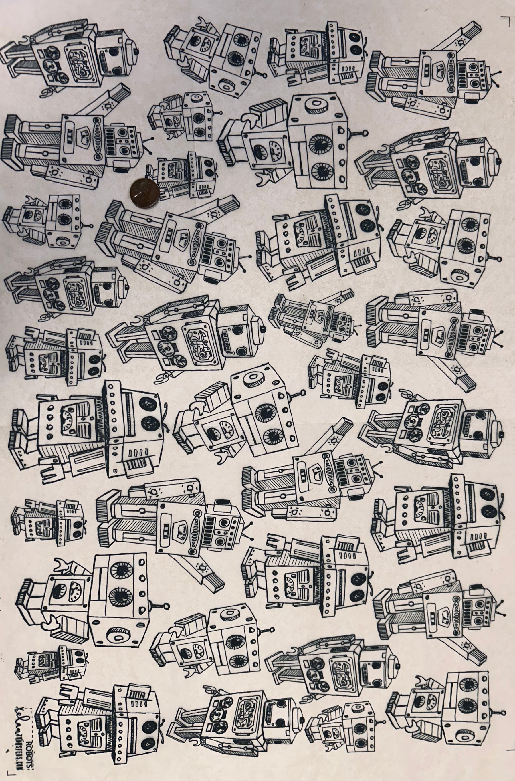 Robots - Underglaze Transfer Sheet