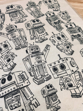 Robots - Underglaze Transfer Sheet