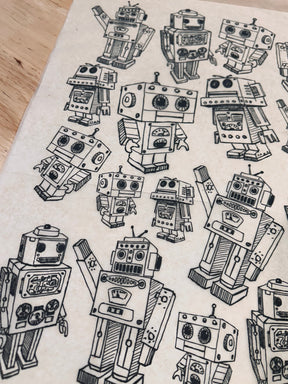 Robots - Underglaze Transfer Sheet