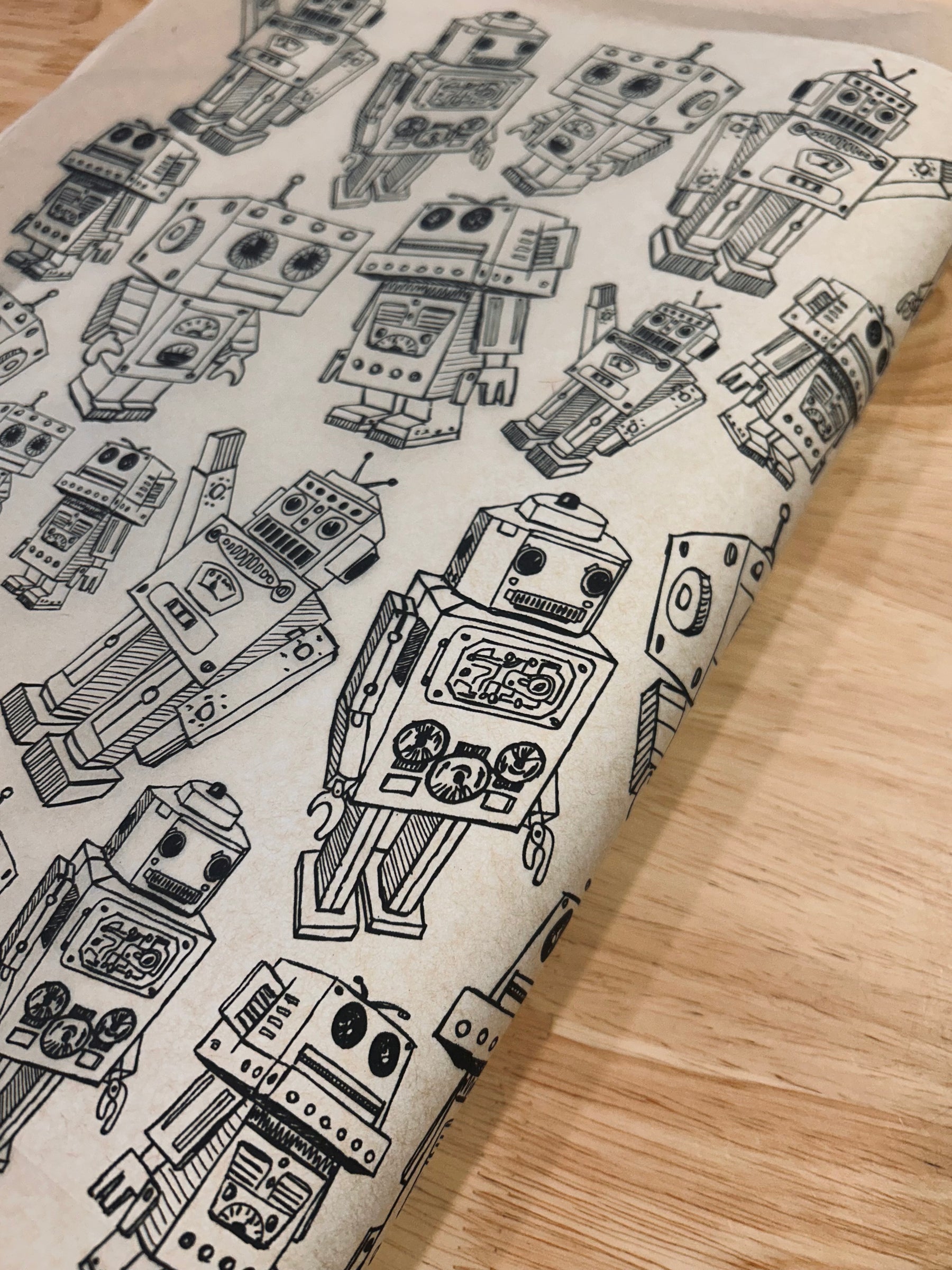 Robots - Underglaze Transfer Sheet