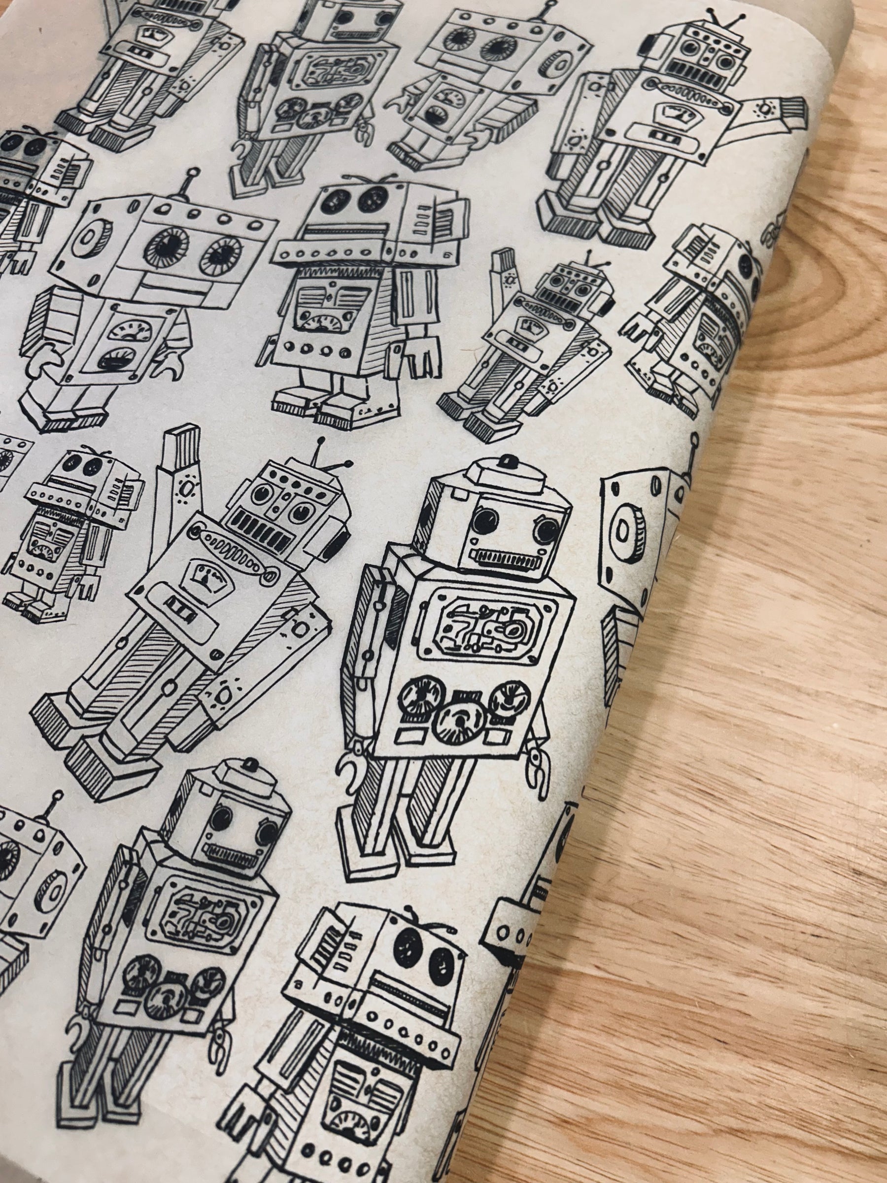 Robots - Underglaze Transfer Sheet