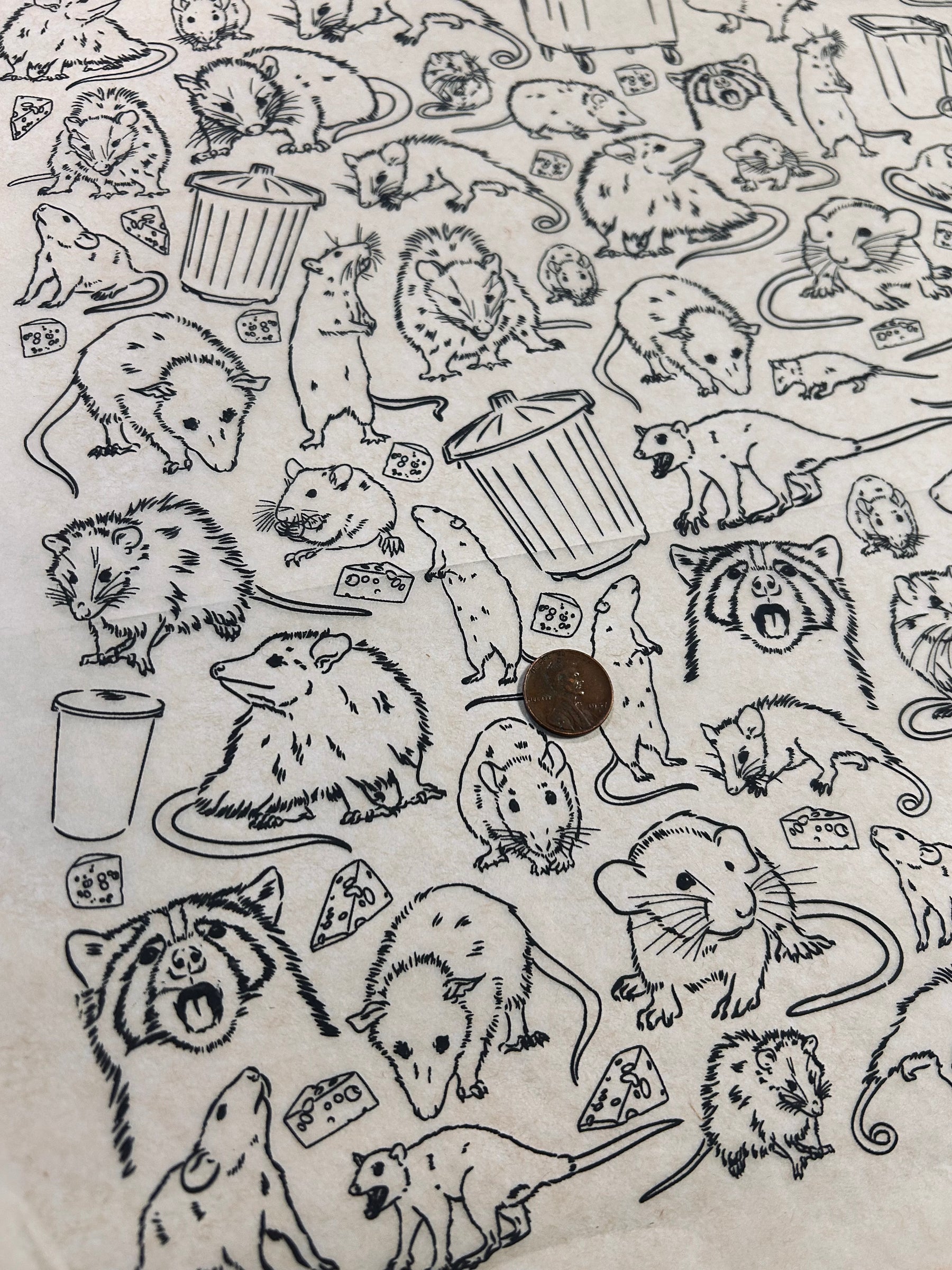 Garbage Critters - Underglaze Transfer Sheet