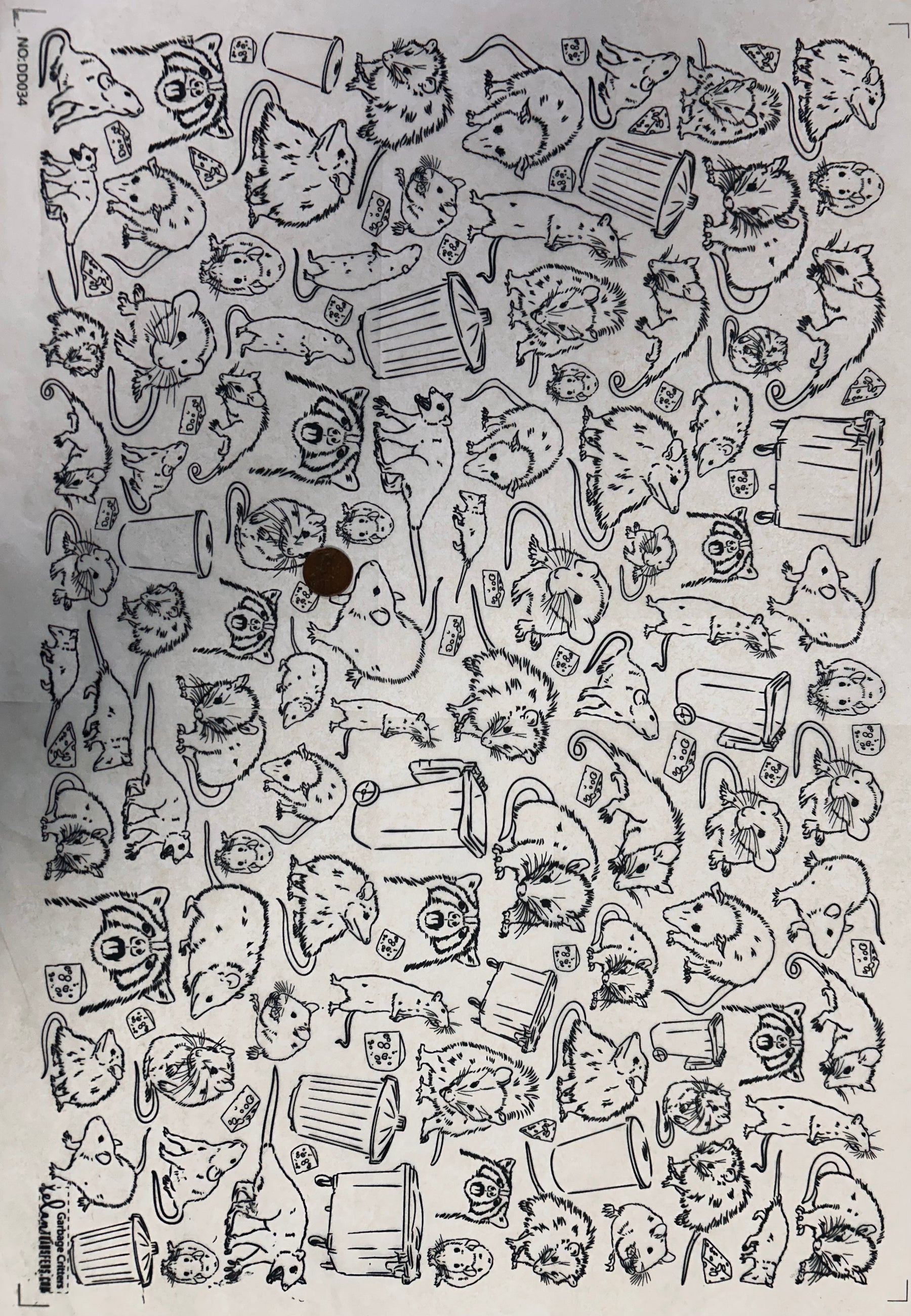 Garbage Critters - Underglaze Transfer Sheet