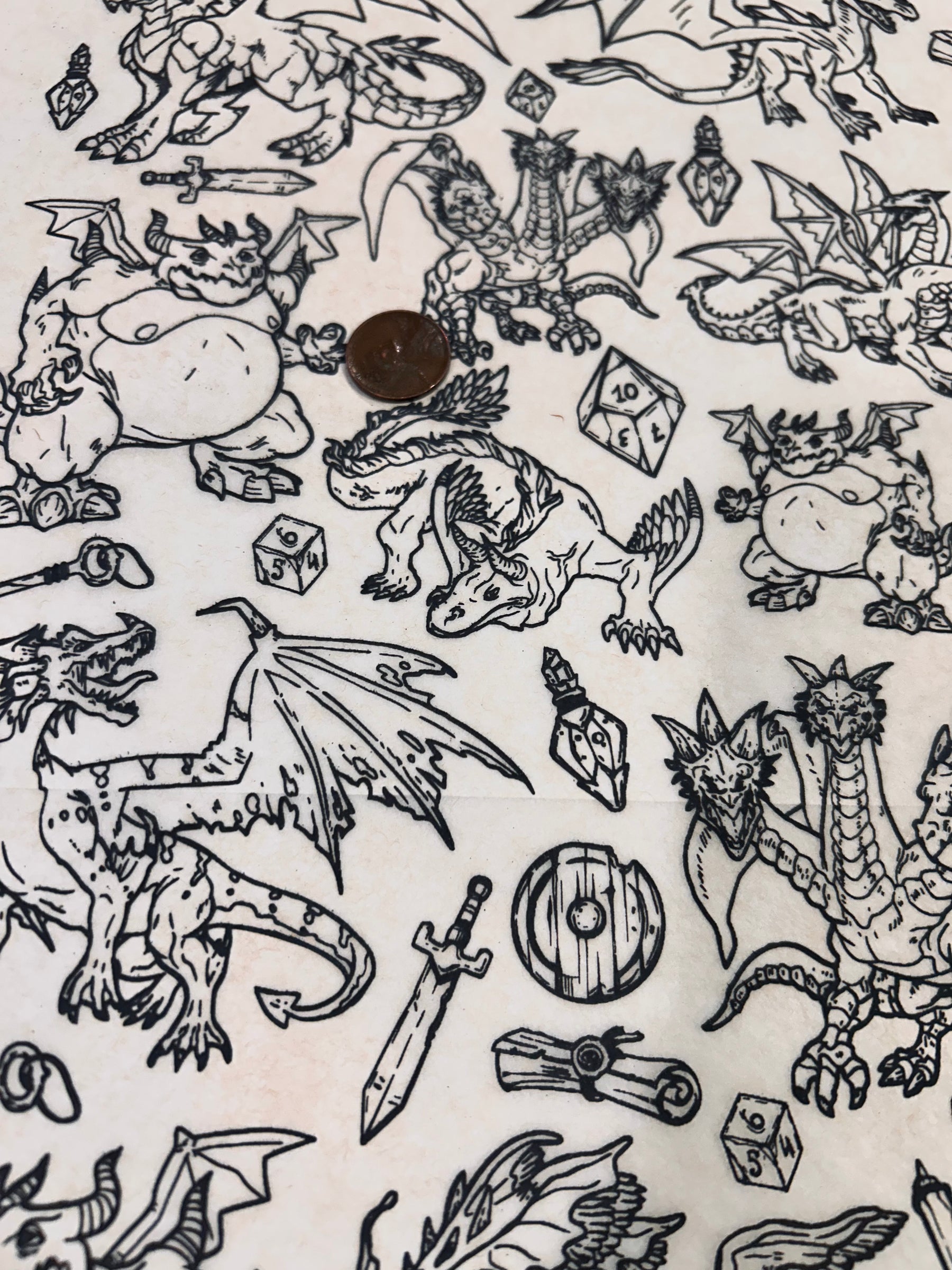 Game Night - Underglaze Transfer Sheet