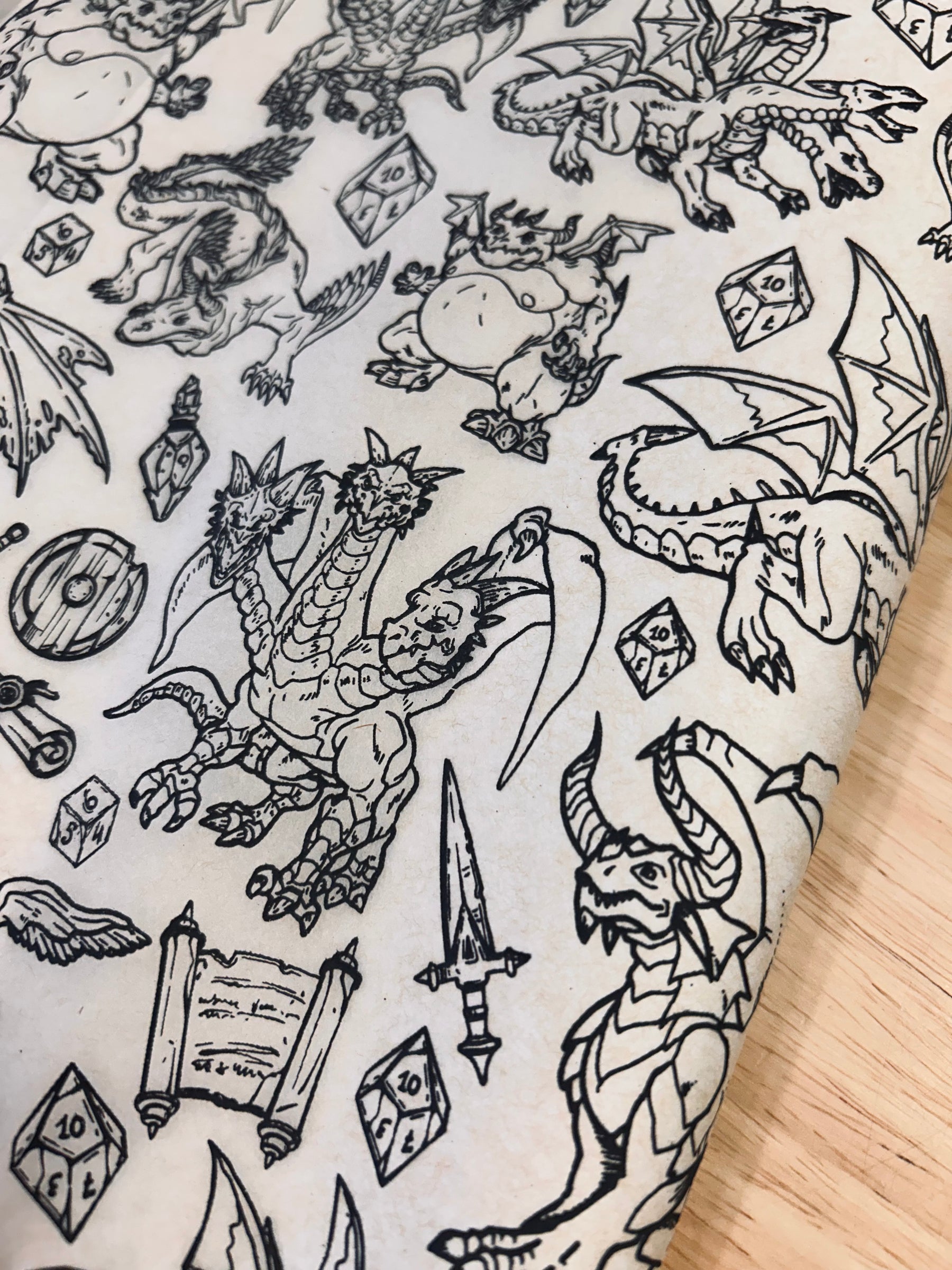 Game Night - Underglaze Transfer Sheet