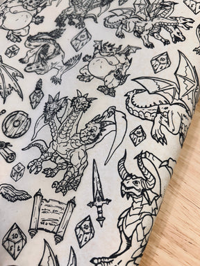 Game Night - Underglaze Transfer Sheet
