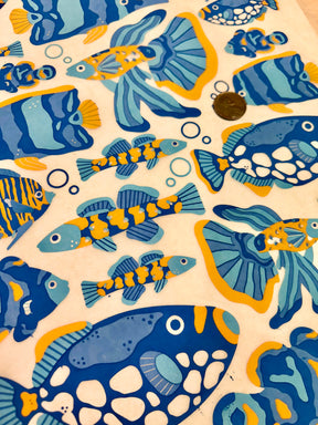 Guppies - Underglaze Transfer Sheet