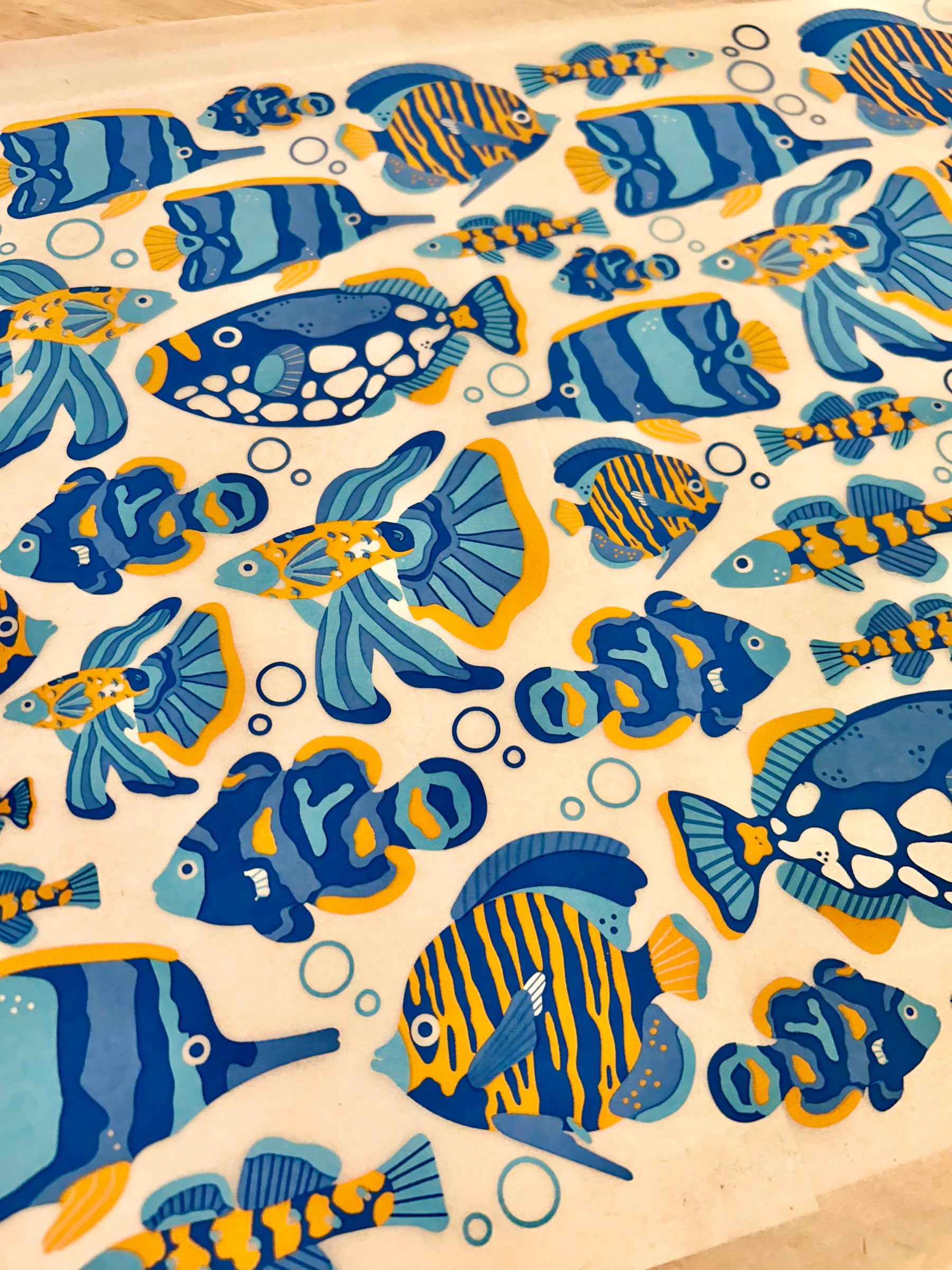 Guppies - Underglaze Transfer Sheet