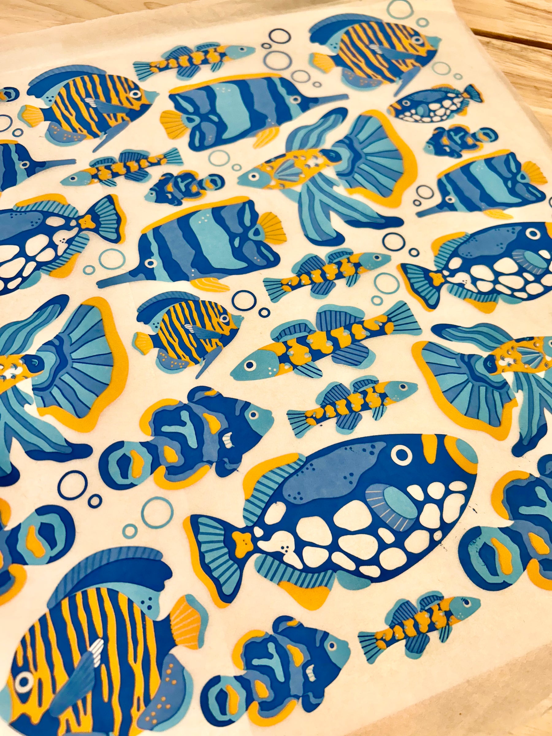 Guppies - Underglaze Transfer Sheet