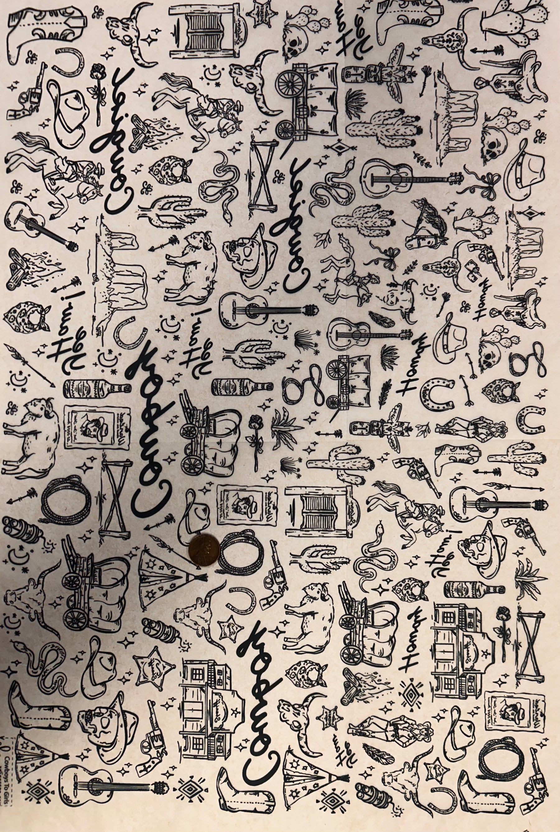 Cowboys & Girls - Underglaze Transfer Sheet