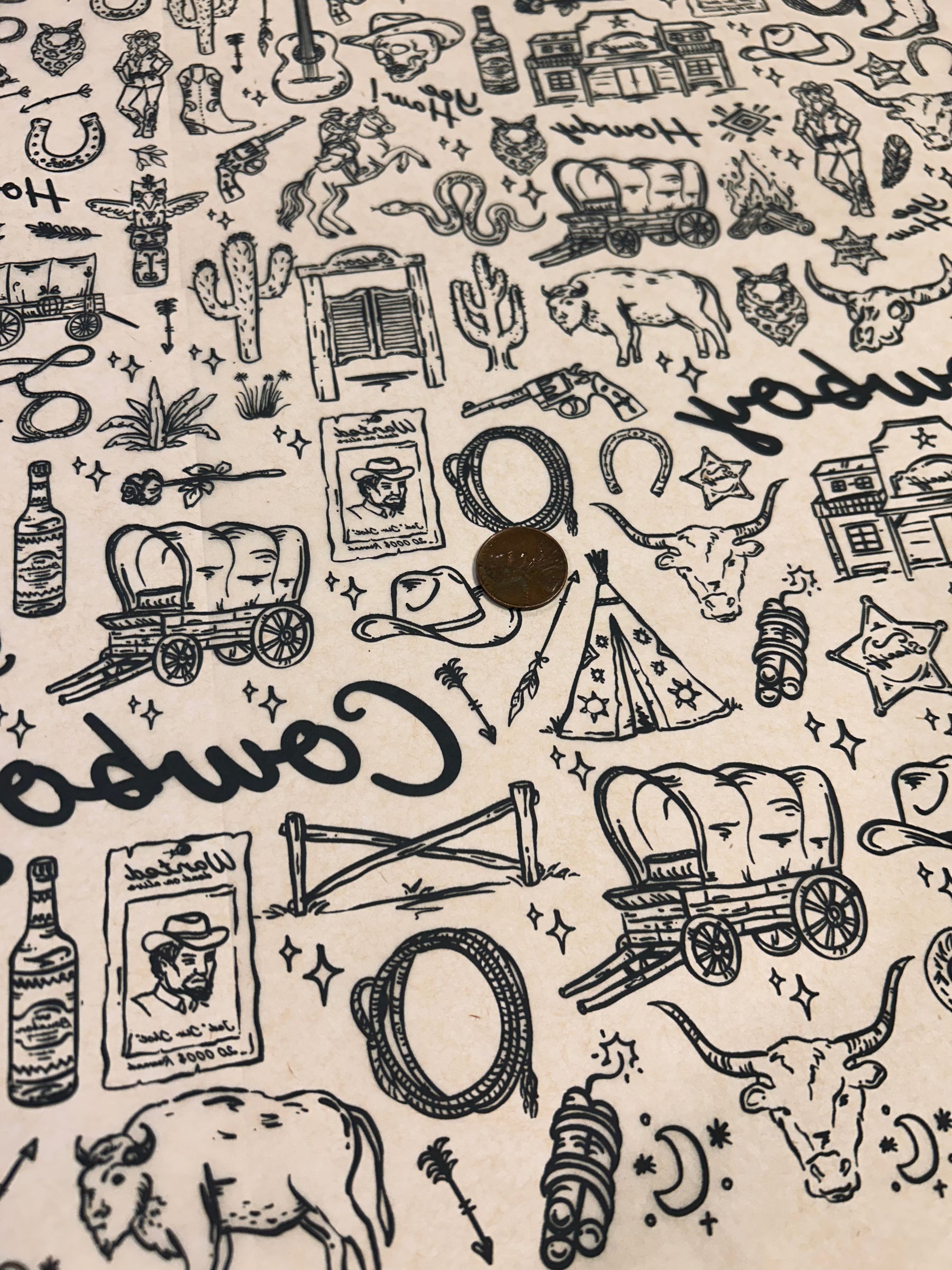 Cowboys & Girls - Underglaze Transfer Sheet