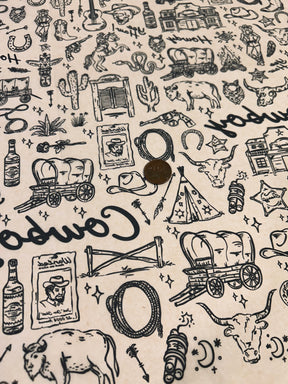 Cowboys & Girls - Underglaze Transfer Sheet