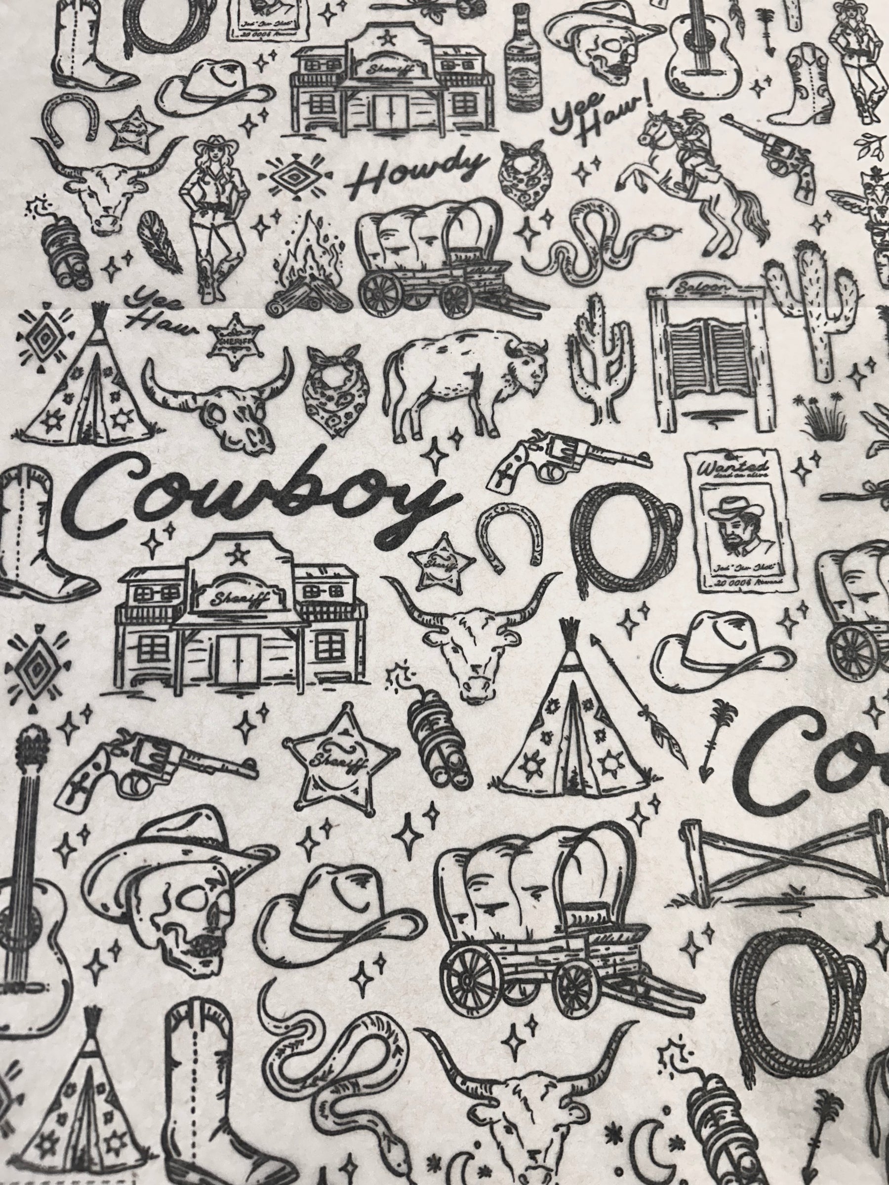 Cowboys & Girls - Underglaze Transfer Sheet