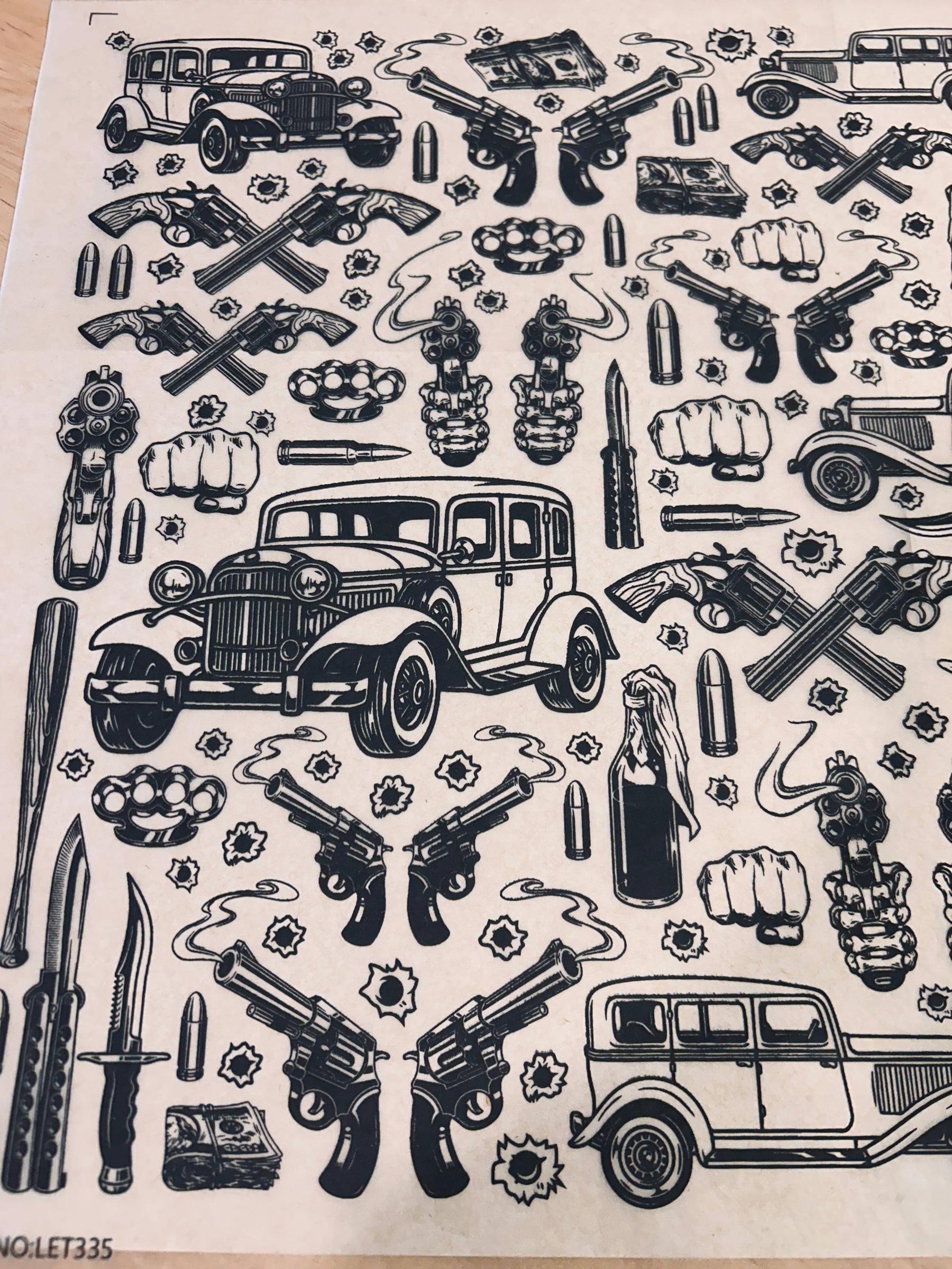 Gangster - Underglaze Transfer Sheet