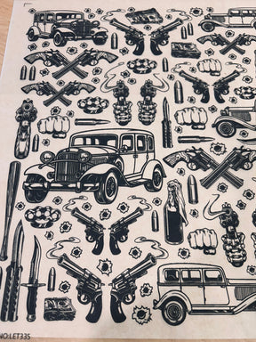 Gangster - Underglaze Transfer Sheet