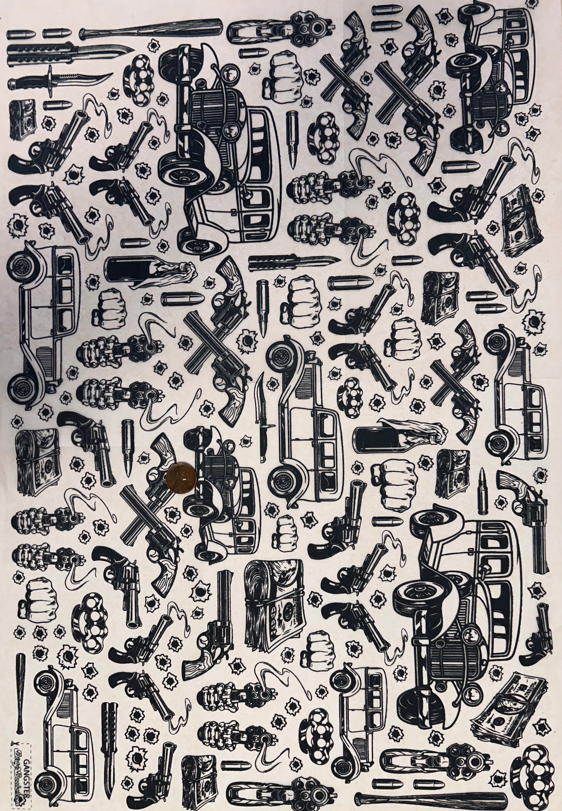 Gangster - Underglaze Transfer Sheet