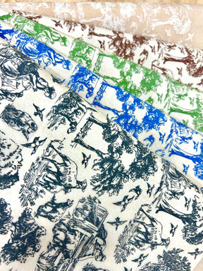 Countryside Toile - Underglaze Transfer Sheet - You Choose Color