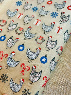 Christmas Chickens - Underglaze Transfer Sheet