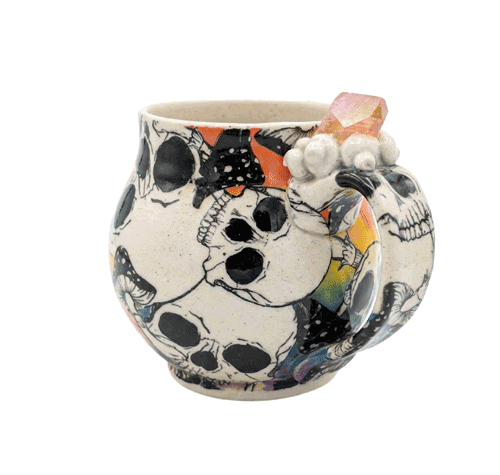 The Vault Collection: One-of-a-Kind Crystal Skull & Mushroom Mug #1