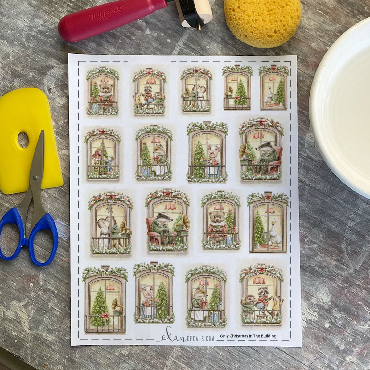 Only Christmas in the Building - Overglaze Decal Sheet