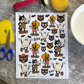 Retro Halloween - Overglaze Decal Sheet