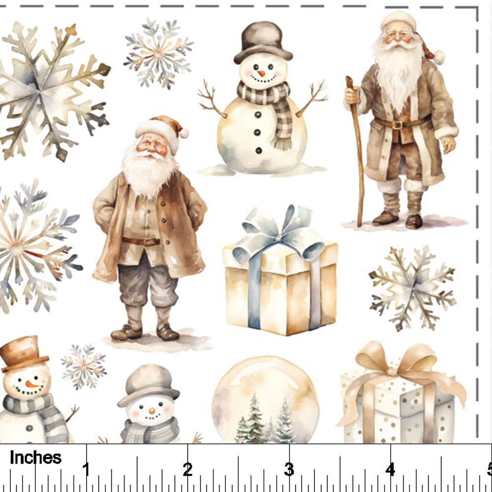 Santa in Sepia - Overglaze Decal Sheet