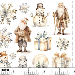 Santa in Sepia - Overglaze Decal Sheet
